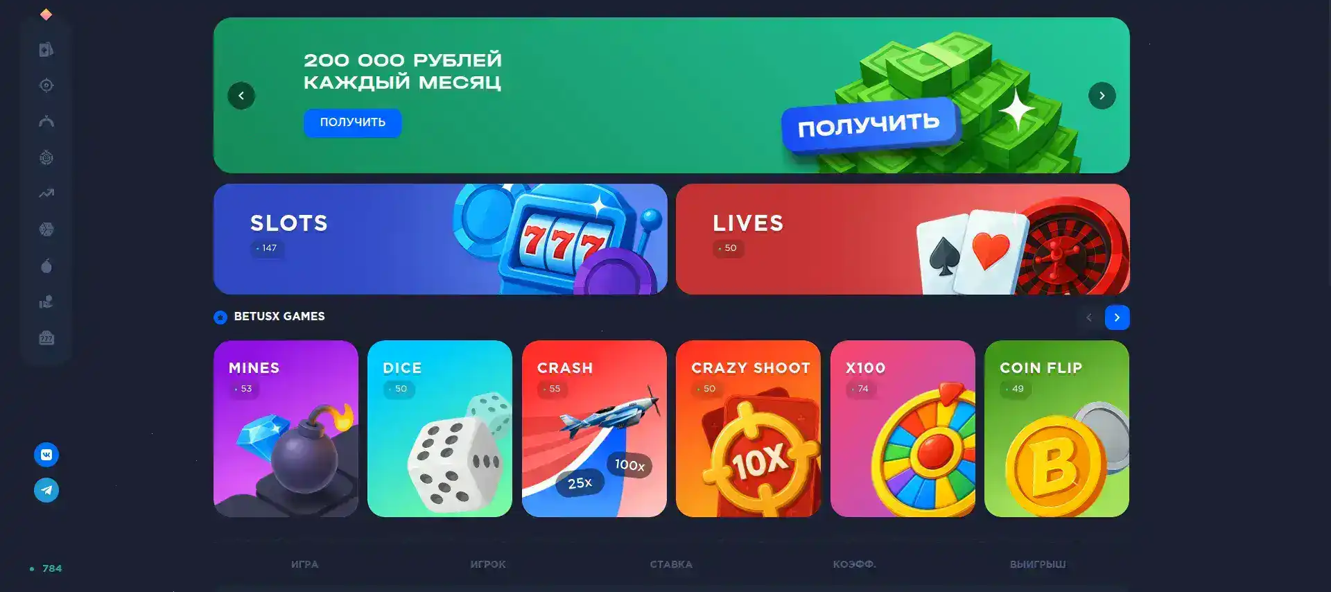 Игровой процесс в слотах Casino X